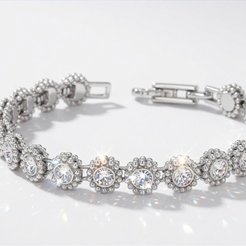 Twinkle Brighton Silver Crystal  Link Bracelet